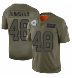 Youth Dallas Cowboys #48 Daryl Johnston Limited Camo 2019 Salute to Service Football Jersey