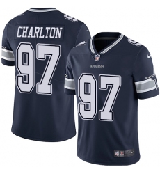 Men's Nike Dallas Cowboys #97 Taco Charlton Navy Blue Team Color Vapor Untouchable Limited Player NFL Jersey