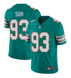 Men's Nike Miami Dolphins #93 Ndamukong Suh Aqua Green Alternate Vapor Untouchable Limited Player NFL Jersey