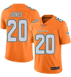 Youth Nike Miami Dolphins #20 Reshad Jones Limited Orange Rush Vapor Untouchable NFL Jersey