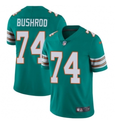 Youth Nike Miami Dolphins #74 Jermon Bushrod Aqua Green Alternate Vapor Untouchable Limited Player NFL Jersey