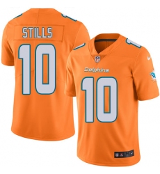 Men's Nike Miami Dolphins #10 Kenny Stills Limited Orange Rush Vapor Untouchable NFL Jersey