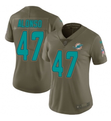 Women's Nike Miami Dolphins #47 Kiko Alonso Limited Olive 2017 Salute to Service NFL Jersey