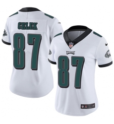 Women's Nike Philadelphia Eagles #87 Brent Celek White Vapor Untouchable Limited Player NFL Jersey