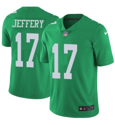 Men's Nike Philadelphia Eagles #17 Alshon Jeffery Limited Green Rush Vapor Untouchable NFL Jersey