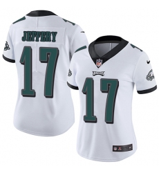Women's Nike Philadelphia Eagles #17 Alshon Jeffery White Vapor Untouchable Limited Player NFL Jersey