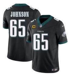 Men's Philadelphia Eagles #65 Lane Johnson Black 2026 F.U.S.E. 4-Star C Vapor Untouchable Throwback Limited Football Stitched Jersey