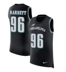 Men's Nike Philadelphia Eagles #96 Derek Barnett Limited Black Rush Player Name & Number Tank Top NFL Jersey