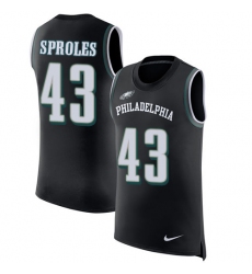 Men's Nike Philadelphia Eagles #43 Darren Sproles Limited Black Rush Player Name & Number Tank Top NFL Jersey