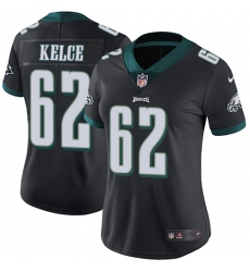 Women's Nike Philadelphia Eagles #62 Jason Kelce Black Alternate Vapor Untouchable Limited Player NFL Jersey