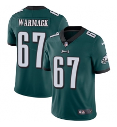 Men's Nike Philadelphia Eagles #67 Chance Warmack Midnight Green Team Color Vapor Untouchable Limited Player NFL Jersey