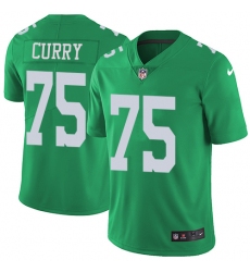 Men's Nike Philadelphia Eagles #75 Vinny Curry Limited Green Rush Vapor Untouchable NFL Jersey