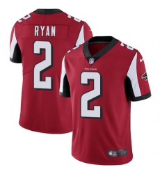 Men's Nike Atlanta Falcons #2 Matt Ryan Red Team Color Vapor Untouchable Limited Player NFL Jersey