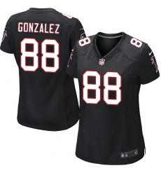 Women's Nike Atlanta Falcons #88 Tony Gonzalez Game Black Alternate NFL Jersey