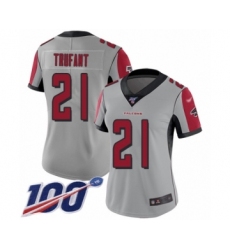 Women's Atlanta Falcons #21 Desmond Trufant Limited Silver Inverted Legend 100th Season Football Jersey