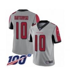 Youth Atlanta Falcons #10 Steve Bartkowski Limited Silver Inverted Legend 100th Season Football Jersey