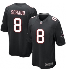 Men's Nike Atlanta Falcons #8 Matt Schaub Game Black Alternate NFL Jersey
