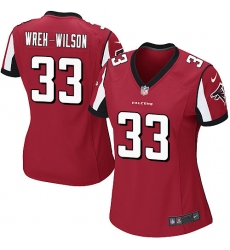 Women's Nike Atlanta Falcons #33 Blidi Wreh-Wilson Game Red Team Color NFL Jersey