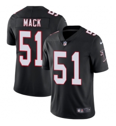 Men's Nike Atlanta Falcons #51 Alex Mack Black Alternate Vapor Untouchable Limited Player NFL Jersey