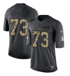 Men's Nike Atlanta Falcons #73 Ryan Schraeder Limited Black 2016 Salute to Service NFL Jersey
