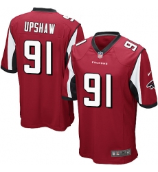 Men's Nike Atlanta Falcons #91 Courtney Upshaw Game Red Team Color NFL Jersey