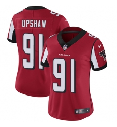 Women's Nike Atlanta Falcons #91 Courtney Upshaw Red Team Color Vapor Untouchable Limited Player NFL Jersey