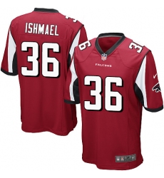 Men's Nike Atlanta Falcons #36 Kemal Ishmael Game Red Team Color NFL Jersey
