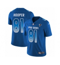 Youth Atlanta Falcons #81 Austin Hooper Limited Royal Blue NFC 2019 Pro Bowl Football Jersey