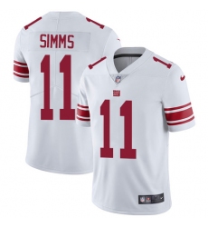 Men's Nike New York Giants #11 Phil Simms White Vapor Untouchable Limited Player NFL Jersey