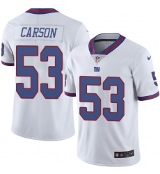 Youth Nike New York Giants #53 Harry Carson Limited White Rush Vapor Untouchable NFL Jersey
