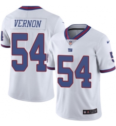 Men's Nike New York Giants #54 Olivier Vernon Limited White Rush Vapor Untouchable NFL Jersey