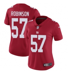 Women's Nike New York Giants #57 Keenan Robinson Red Alternate Vapor Untouchable Limited Player NFL Jersey