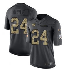 Youth Nike New York Giants #24 Eli Apple Limited Black 2016 Salute to Service NFL Jersey