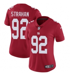 Women's Nike New York Giants #92 Michael Strahan Red Alternate Vapor Untouchable Limited Player NFL Jersey