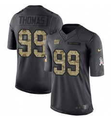 Youth Nike New York Giants #99 Robert Thomas Limited Black 2016 Salute to Service NFL Jersey