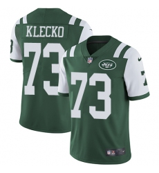 Men's Nike New York Jets #73 Joe Klecko Green Team Color Vapor Untouchable Limited Player NFL Jersey