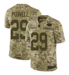 Youth Nike New York Jets #29 Bilal Powell Limited Camo 2018 Salute to Service NFL Jersey