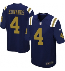 Youth Nike New York Jets #4 Lac Edwards Limited Navy Blue Alternate NFL Jersey