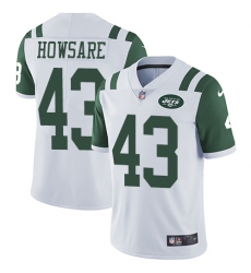 Men's Nike New York Jets #43 Julian Howsare White Vapor Untouchable Limited Player NFL Jersey