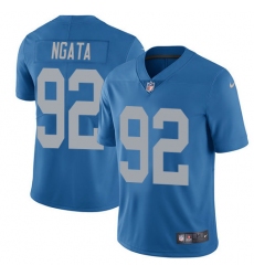 Men's Nike Detroit Lions #92 Haloti Ngata Limited Blue Alternate Vapor Untouchable NFL Jersey