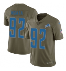 Men's Nike Detroit Lions #92 Haloti Ngata Limited Olive 2017 Salute to Service NFL Jersey