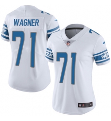 Women's Nike Detroit Lions #71 Ricky Wagner Limited White Vapor Untouchable NFL Jersey