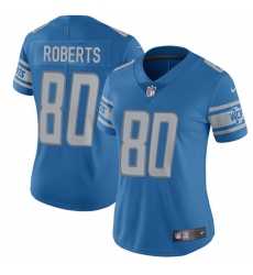 Women's Nike Detroit Lions #80 Michael Roberts Limited Light Blue Team Color Vapor Untouchable NFL Jersey