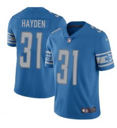 Men's Nike Detroit Lions #31 D.J. Hayden Limited Light Blue Team Color Vapor Untouchable NFL Jersey