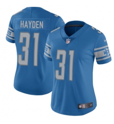 Women's Nike Detroit Lions #31 D.J. Hayden Limited Light Blue Team Color Vapor Untouchable NFL Jersey
