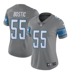 Women's Nike Detroit Lions #55 Jon Bostic Limited Steel Rush NFL Jersey