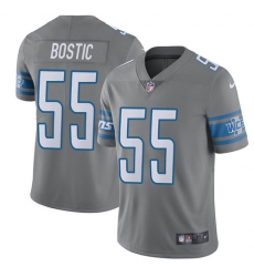 Youth Nike Detroit Lions #55 Jon Bostic Limited Steel Rush NFL Jersey