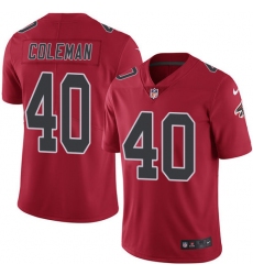 Men's Nike Atlanta Falcons #40 Derrick Coleman Elite Red Rush Vapor Untouchable NFL Jersey