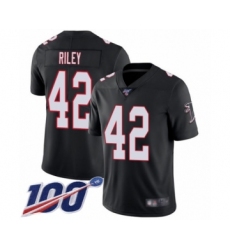 Men's Atlanta Falcons #42 Duke Riley Black Alternate Vapor Untouchable Limited Player 100th Season Football Jersey