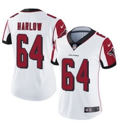 Women's Nike Atlanta Falcons #64 Sean Harlow White Vapor Untouchable Limited Player NFL Jersey